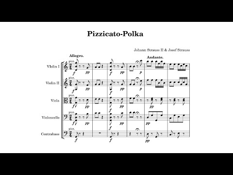 Johann Strauss II & Josef Strauss: Pizzicato-Polka (with Score)