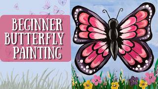 Beginner BUTTERFLY Painting! | Step by Step Acrylic Painting Tutorial
