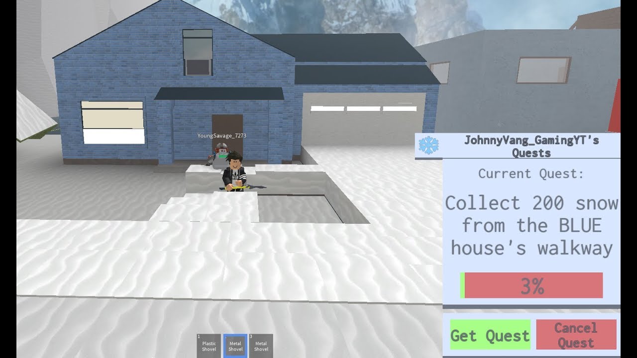 Completing 2 easy quests! | Roblox ❄️Snow Shoveling Simulator❄️