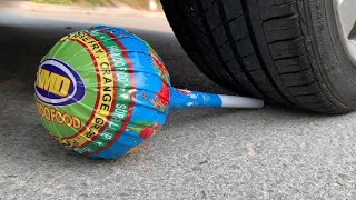 Experiment Car vs Big Chupa Chups, Lollipop | Crushing crunchy & soft things by car | Test Ex screenshot 4