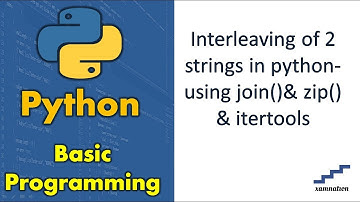 Interleaving of 2 strings in python-using join()& zip() & itertools