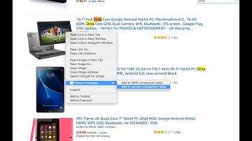 Right-click on Amazon products to immediately create comparison tables - Free Chrome extension