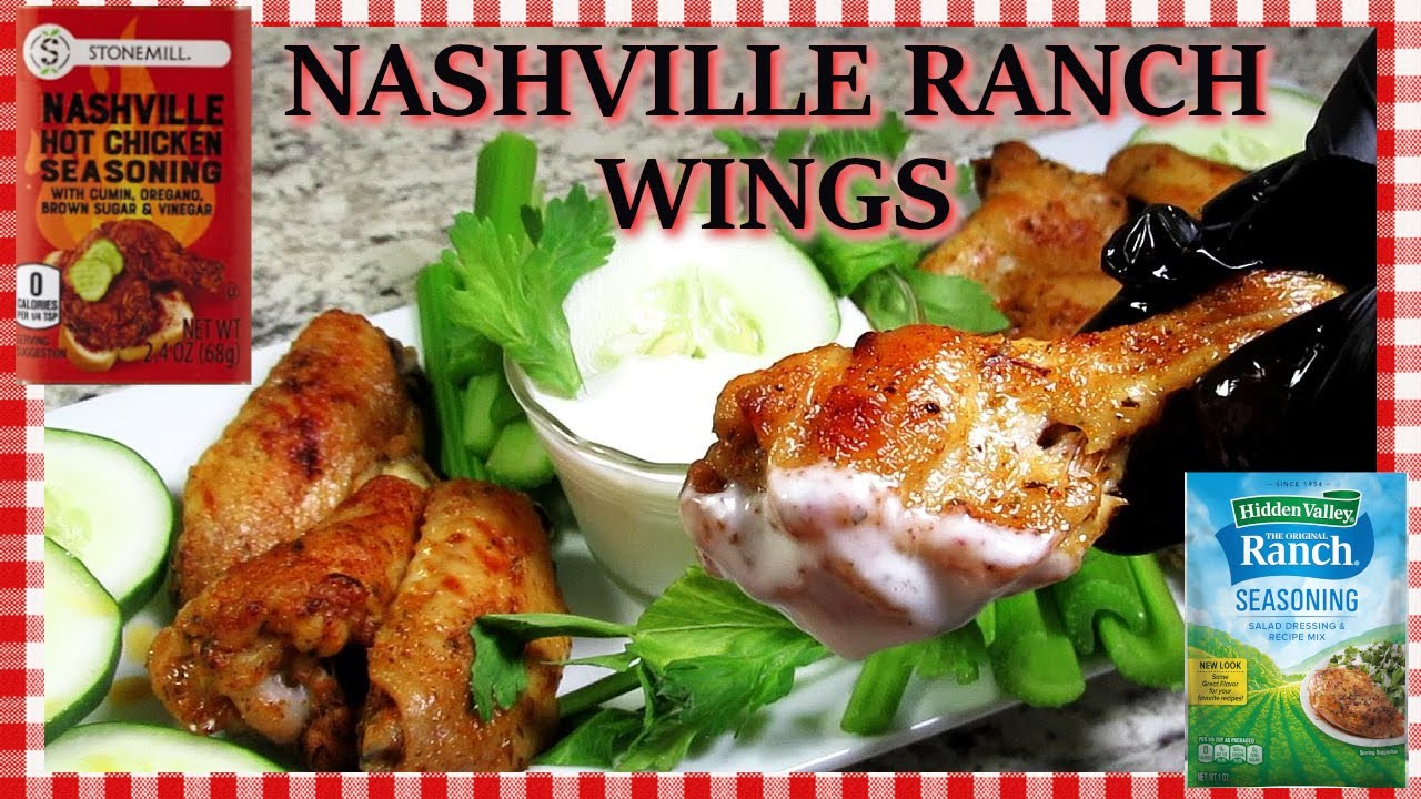 Oven Baked Nashville HOT Ranch Chicken Wings Nashville Hot Chicken