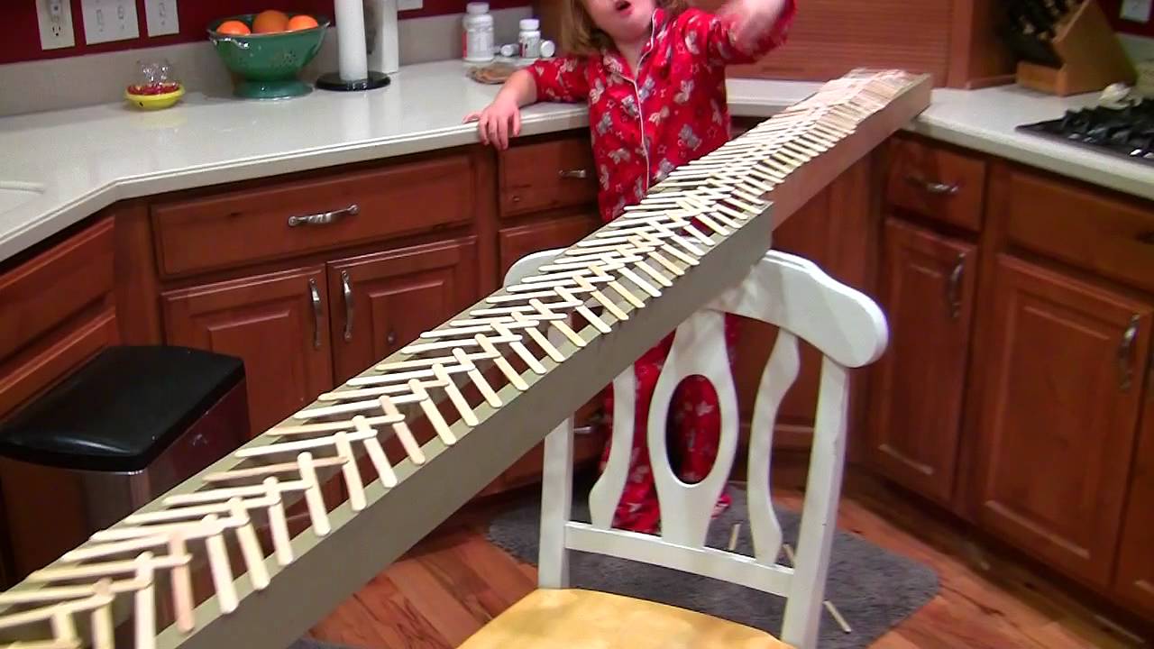 200 popsicle stick chain reaction youtube