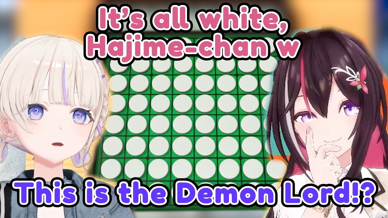 Hajime Totally Destroyed by Demon Lord AZKi in Othello w【Hololive Clip】