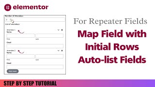 Celebrity Auto-list Field or Map Field with Initial Rows for Elementor Forms Repeater Profile