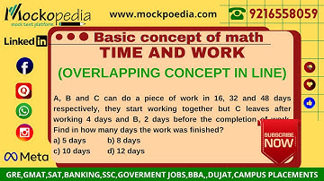 Basic Concept of TIME AND WORK OVERLAPPING CONCEPT : MockoPedia