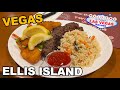 Ny strip  fried shrimp at village pub  cafe at ellis island casino las vegas