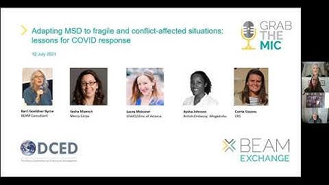 Adapting MSD to fragile and conflict-affected situations: lessons for COVID response