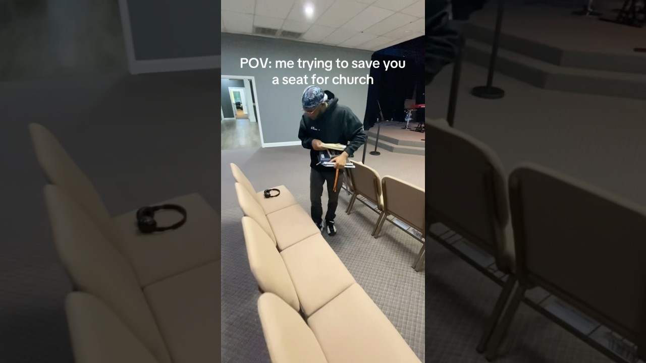 Me trying to save you a seat for church 😂