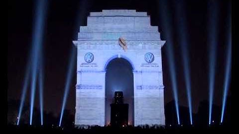 3d projection mapping on India Gate by Studio Trika(Making)