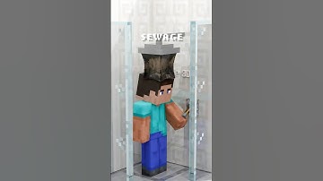 Minecraft Steve Vs Crazy Shower 3D Fluid Simulation