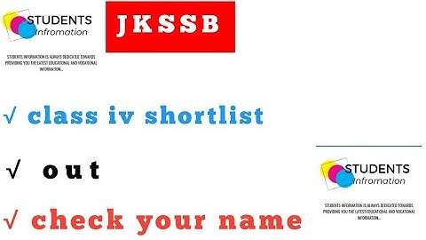 Jkssb Class Iv Shortlist Out | Check Your Name