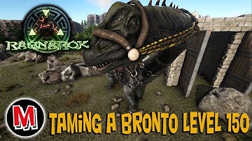 ARK Survival Evolved How To Solo Taming a Brontosaurus  Level 150