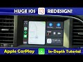 The ALL-NEW Apple CarPlay *iOS 13* REDESIGN!! | In-Depth Tutorial