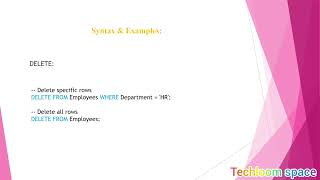 SQL || Top SQL Interview Question:DELETE vs DROP vs TRUNCATE || TechLoom Space 