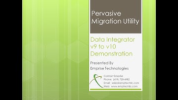 Pervasive Migration Utility Demonstration - v9 to v10