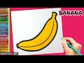 How to draw banana for kids  banana drawing  smart kids art