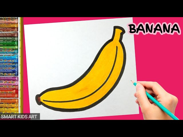 How To Draw Banana For Kids | Banana Drawing | Smart Kids Art - YouTube
