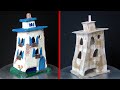 DIY Tea House using Cardboard and Lipka | Miniature house from Lipka | Brick fairy house