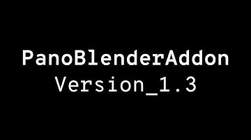 PanoBlenderAddon Version1.3