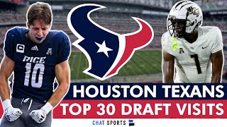 Houston Texans Draft Meeting Tracker: Texans Top 30 Visits Ft. Javon Baker \& Luke McCaffrey
