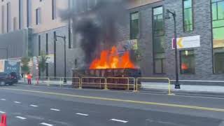 Literal dumpster fire