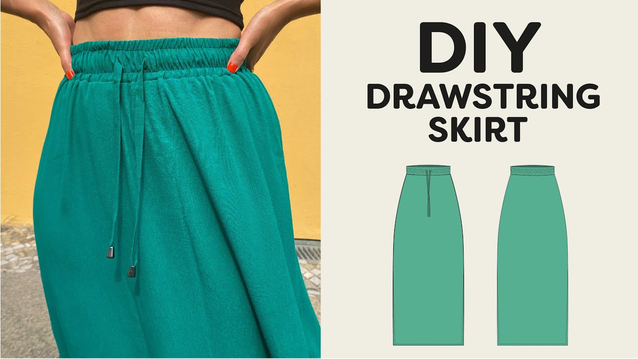 DIY Drawstring Skirt - Rani Skirt Sewing Pattern Tutorial ✨ For Beginners ✨  
