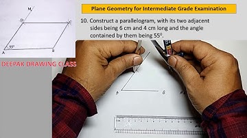 10 Construct a parallelogram, its two adjacent sides & the angle  - Intermediate Plane Geometry