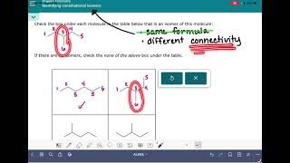 ALEKS: Identifying constitutional isomers