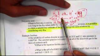 Polyprotic Acids and pH calculations
