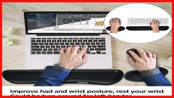 Gimars Upgrade Enlarge Gel Memory Foam Set Keyboard Wrist Rest Pad, Mouse Wrist Cushion