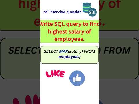 SQL interview question