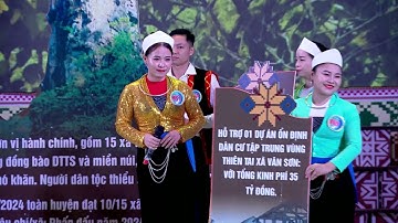 Màn chào hỏi của huyện Tân Lạc - Hội thi tìm hiểu pháp luật về công tác dân tộc tỉnh Hoà Bình 2024