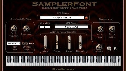 SamplerFont SoundFont Player VST, VST3, Audio Unit Plugins. SF2 Sampler for Windows and Mac 64 bit