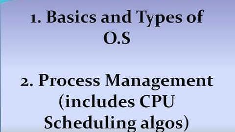 CBSE NET COMPUTER SCIENCE: WHAT TO READ IN OPERATING SYSTEMS