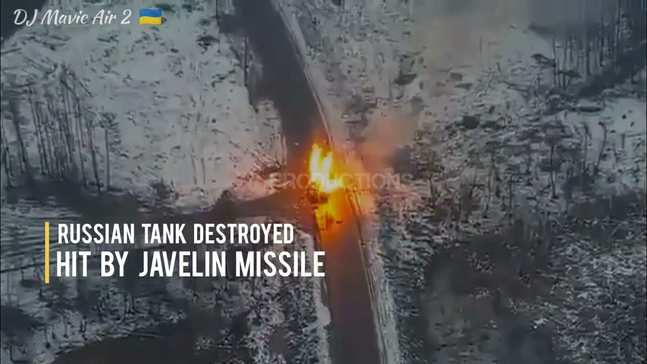 More Russian Tanks Destroyed Hit By Javelin missile Outside Kharkiv Ukraine War 8 Maret
