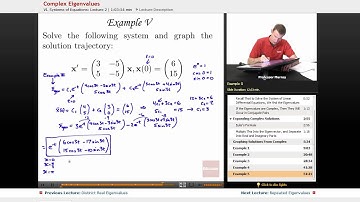 "Complex Eigenvalues" | Differential Equations with Educator.com