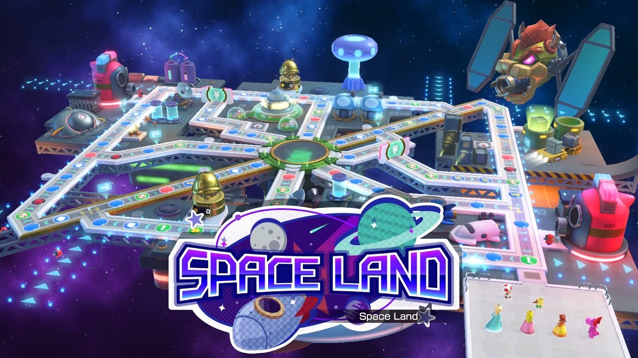 Mario Party Superstars #1003 Space Land Rosalina vs Peach vs Daisy vs Birdo