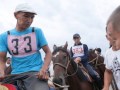 Тува, Наадым 2015, конные скачки, старт рысаков 25 км.