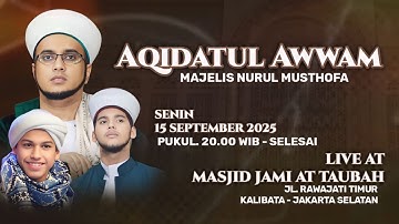 🔴 LIVE | Aqidahtul Awwam | Masjid Jami At Taubah Rawajati Timur Jaksel |Senin , 15 September 2025