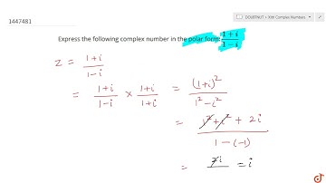 Express the following complex number in the polar form: ltmath gt  ltmrow gt  ltmfrac gt  ltmr