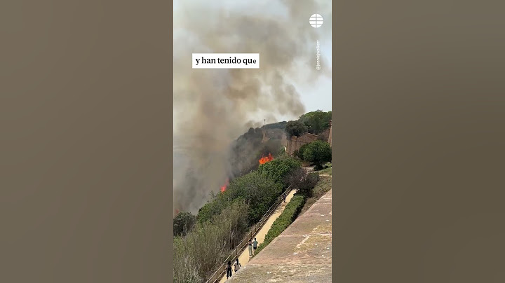 Un incendio quema la ladera del castillo de Montjuïc de Barcelona #incendio #barcelona #montjuic