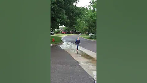 Cam running in rain puddle 5-24-15