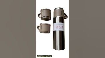 Stainless Steel Vacuum Flask Set With2 Cups, 500ml/#kitchengadgets ❤
