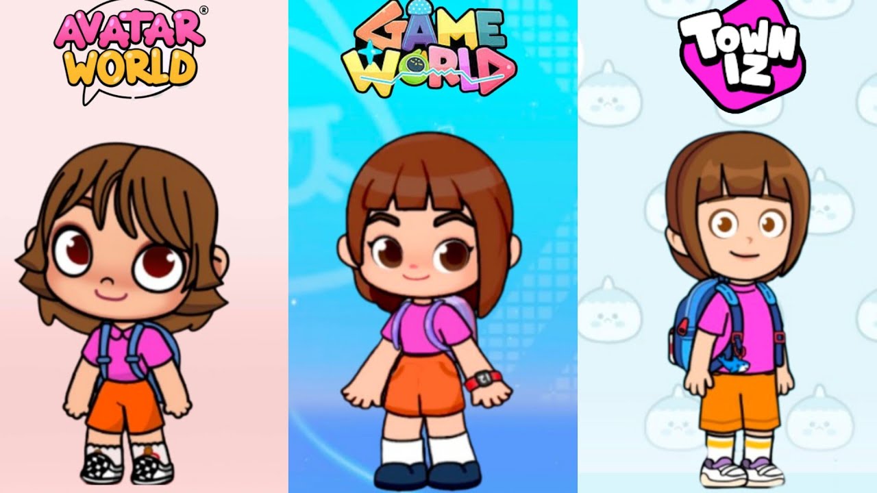 Dora Inspired Look In Avatar world #pazu #avatarworld #gameworld #towniz 