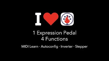 MidiFire. 1 Expression Pedal 4 Functions. MIDI Learn, Autoconfig, Inverter & Stepper