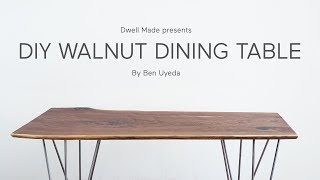 Follow us on Instagram for project updates: https://www.instagram.com/dwellmade/ additional info on this DIY Walnut Dining ...