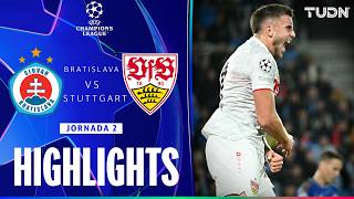 HIGHLIGHTS - Slovan Bratislava vs Stuttgart | UEFA Champions League - Matchday 2 2026-27 | TUDN Update