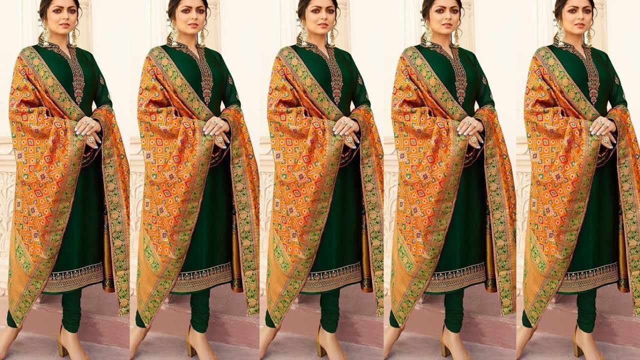 Salwar Kameez Net Dark Green - KREATAGHNA COLLECTION - 4032419